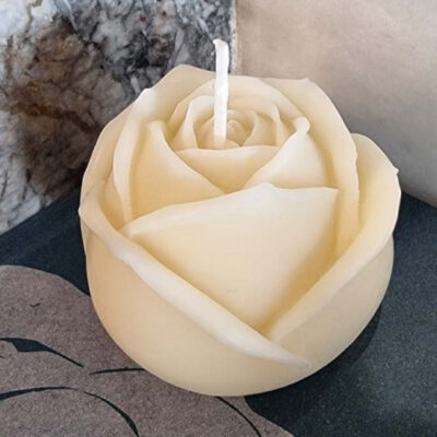 Rose candle, sculpture candle