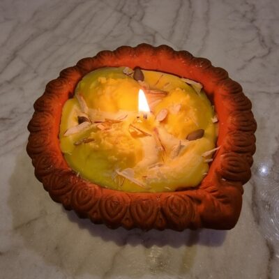 Rasmalai candle, food candle, realistic candle