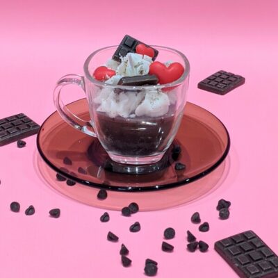 Hot chocolate candle, christmas candle, realistic candle, food candle