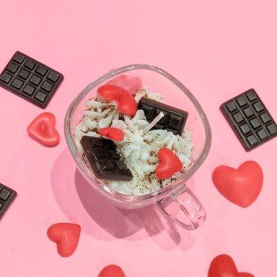 Hot chocolate candle, christmas candle, realistic candle, food candle