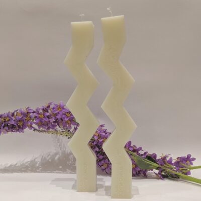 Zig zag Pillar candle Sculpture Candles