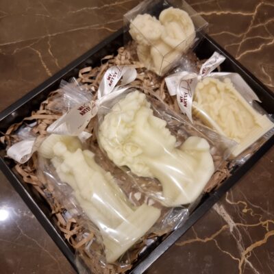 Assorted 4 Candles Gift Set, David candle, Roman Pillar candle, Roman angel candle, angel candle gift set