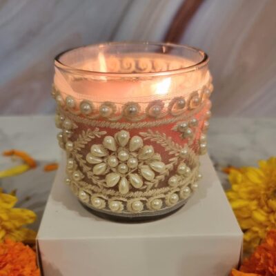 Pearl jar candle, scented candle