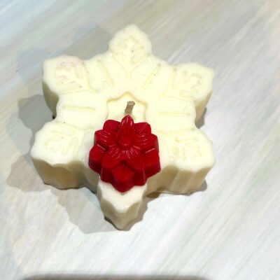 christmas snowflake candle