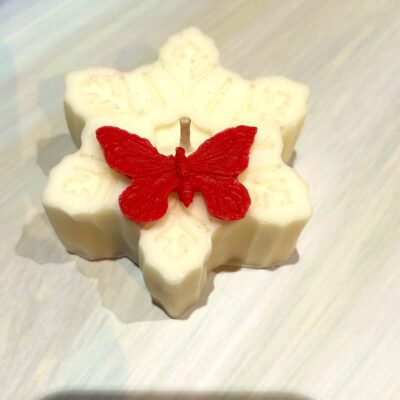 christmas snowflake candle