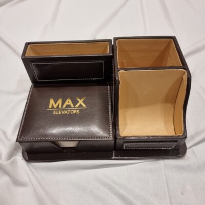 Personalised Multiutility Leather Desk Organiser
