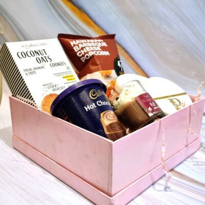 Custom Coasters Dessert Candle and Gourmet Treats Gift Set