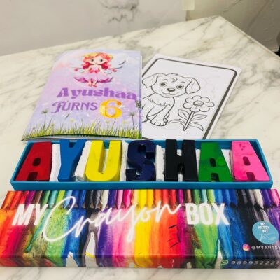 Personalised Name Crayons and Colouring Artbook