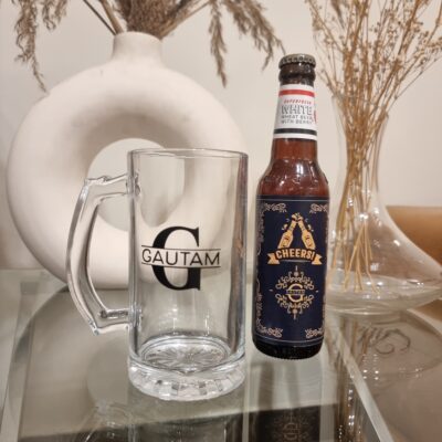 Cheers to You: Personalised Beer Mug and Beer Bottle