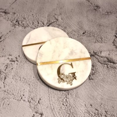 Personalised Newspaper Style Photo Frame and 2 Marble Coasters