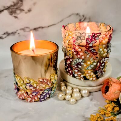 Set of 2 Pearl Jar Candles
