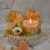 Silver-Plated Tray 2 Potlis with Scented Potpuri and Nuts Pearl Candle